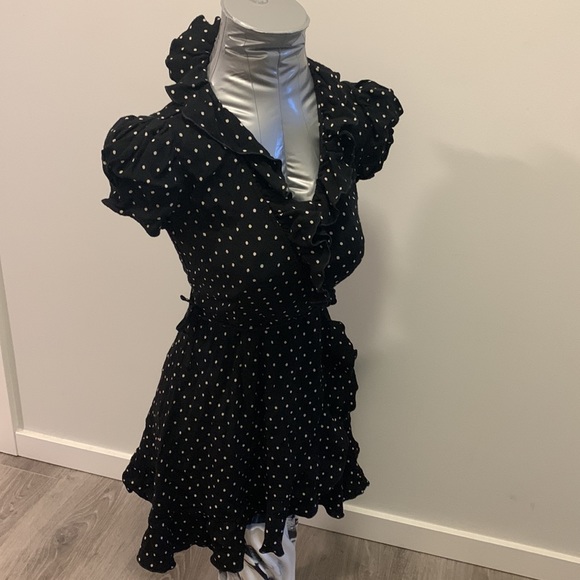Aritzia Polkadot Wrap Dress - Picture 2 of 3